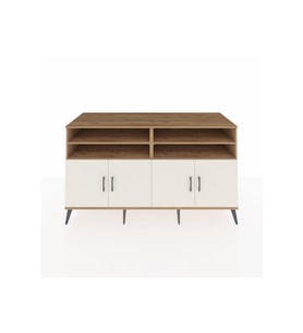 Kronos Konsol 6 Raflı 4 Kapaklı 176x59x99 Çam-Aytaşı/Antrasit
