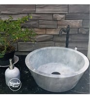 Sipahi Marble Gri Mermer V Model Lavabo