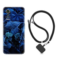 General Mobile GM 21 Pro GM 22 Pro Plus Kılıf Boyun Askılı Silikon Blue Foid 1628