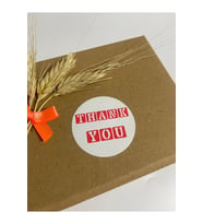 Thank You Beyaz Etiket Kırmızı Yazı Yuvarlak Yapışkanlı Etiket 4x4 cm 120 adet