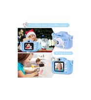 Çocuk Dijital Fotoğraf Makinası 20 MP Video Kaydedici 2.0 inç Çift Kameralı (Mavi)