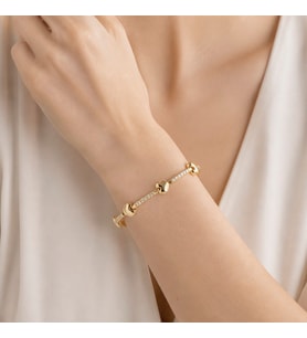 STİL İNCİSİ/XUPING JEWELRY KALP ZİRKON TAŞLI BİLEKLİK (Altın)