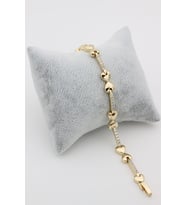 STİL İNCİSİ/XUPING JEWELRY KALP ZİRKON TAŞLI BİLEKLİK (Altın)