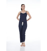 Estiva 22103 Kadın Puantiyeli Askılı Viskon Pijama Takımı