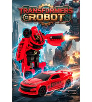 Transformers Robota Dönüşen Kırmızı Spor Araba - Hareketli Figür Oyuncak (18 cm)