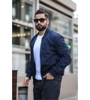 Erkek Süet Kolej Ceket (Lacivert)