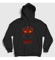 Presmono Unisex Siyah Logo Lordi Kapüşonlu Sweatshirt 382410tt