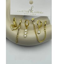Vip 6'lı Gold Küpe - 25-vip180