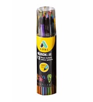 Blackline Kuru Boya Kalemi 12 Renk Metal Tüp Adel Blackline Kuru Boya Seti 12 Renk (Karışık)