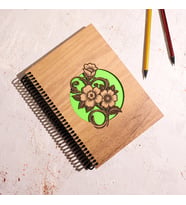 AHŞAP KAPAKLI DEFTER, GÜNLÜK, AJANDA, ANI DEFTERİ