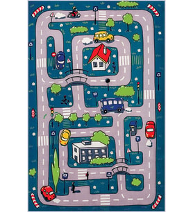 Eliana Home Baskılı, Yıkanabilir Kaymaz Taban Çocuk Halısı LNA4105-SD778 100x150 cm (Lacivert)