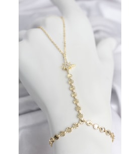 Gold Renk Pirinç Kutup Yıldızı Zirkon Taşlı Şahmeran 5886 - SSSSSS9467-9605
