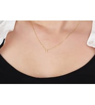Glorria Gümüş 3 Boyutlu Minimalist İ Harfi Kolye (Çok Renkli)
