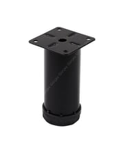 Metal Mobilya Ayağı Siyah Çap 42mm - 10cm  (4 Adet)