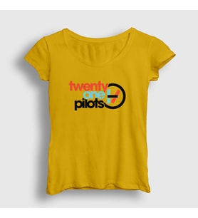 Presmono Kadın Sarı Twenty One Pilots T-Shirt 120791tt (Sarı)