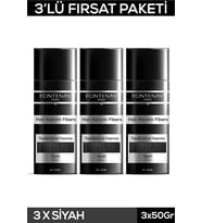 Fontenay Saç Dolgunlaştırıcı Keratin Fibers Siyah Topik Saç Tozu 50gr X3