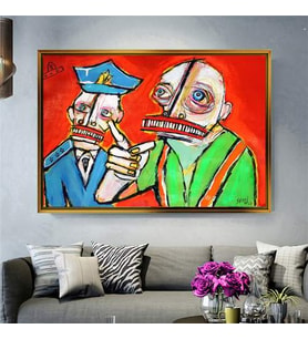 Altın Çerçeveli dekoratif tablo l604 (Gold)