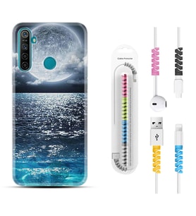Realme 5i 5 Pro 6i 7 Pro 8 Kılıf Kablo Koruma Spiral Silikon Great Moon 1301
