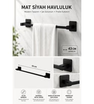 Kendinden Yapışkanlı Siyah Paslanmaz Çelik Havluluk