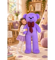 Pandamkee Sevimli 100 cm Ayıcık (%100 Yerli ) (Lila)