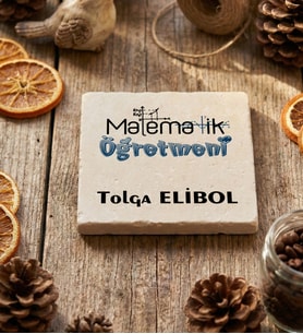 Kişiye Özel Matematik Öğretmeni Bardak Altlığı Öğretmenler Günü Hediyesi (Krem)