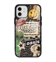 iPhone 12 Retro Sticker Tasarımlı Glossy Telefon Kılıfı