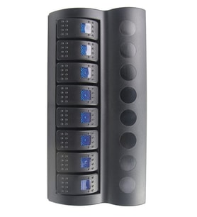 BFY Marin Otomatik Sigortalı Switch Panel, 8 Anahtar, Mavi (STD)