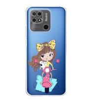 Redmi 10c Uyumlu Kamera korumalı Kapak Vespagirl Tasarımlı  Şeffaf Kılıf