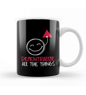 Decentralize All The Things Blockchain Technology Kupa Bardak Porselen