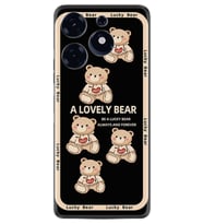 Spark 10 Pro Uyumlu Kılıf Resimli Desenli Baskılı Silikon Lucky Bears 2000
