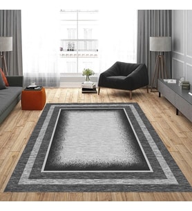 Eliana Home Dijital Baskı Yıkanabilir Kaymaz Taban Salon Halısı Ve Yolluk LN171-FNL477 (Gri)