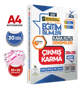 2027 MEB-AGS Ocak Müfredatı Eğitim Bilimleri ÖSYM Çıkmış Karma Kara Kutu 30x30 Deneme Paketi Çözümlü