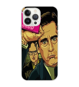 Iphone 12 PRO Uyumlu Michael Scott Fight Club Tasarımlı Şeffaf Telefon Kılıfı