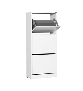 Adore Mobilya Flat Duo 3 Katlı Ayakkabılık-Mat Beyaz 51x119x26 cm (GxYxD)