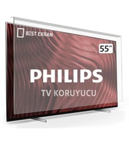 Philips 55PUS7101 Tv Ekran Koruyucu - Philips 55" inç 139 cm Tv Ekran Koruyucu Şeffaf Paneli