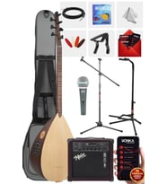 Yonka B-241K-AMP Amfili Kısa Sap Ceviz Ağacı Yüksek Kaliteli Saz Bağlama Seti