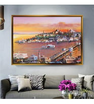 Altın Çerçeveli dekoratif tablo a327 (Gold)
