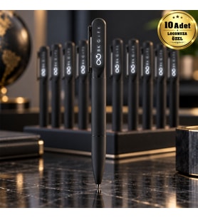 Logonuza Özel 10 Adet 1250 Işıklı Metal Tükenmez Kalem