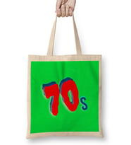 70s Vintage Retro Design Slogan   Style Art- Tv Kid Movies Bez Çanta Uzun Saplı