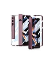 Samsung Galaxy Z Fold 4 Uyumlu Kılıf Zore Kıpta Standlı Kalem Bölmeli Kapak