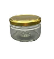300ml şeffaf cam konserve kavanozu gold kapaklı magnolia, 12 adet, magnolia kavanozu, tatlı kavanozu,cam kavanoz, konserve kavanozu, reçel kavanozu, bal kavanozu, saklama kavanozu