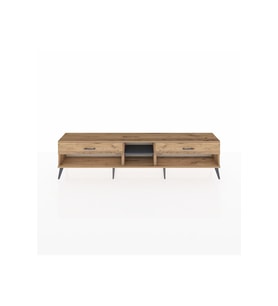 Arges TV Ünitesi Tek Raflı 2 Çekmeceli  220x30x51 Çam-Antrasit/Çam