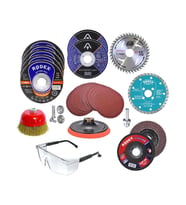 34 Parça Spiral Avuç İçi Taşlama Cırt Zımpara Ahşap İnox Metal Mermer Kesici Kesme Flap Disk 115 mm