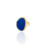 Kadir Jewellery 22 Ayar Altın Kaplama Kadın Fosil Taşlı Yüzük