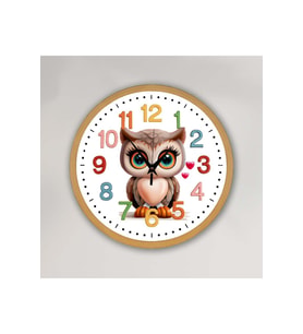 bilge Tasarım Çocuk odası Duvar Saati 30 x 30 CM (Karışık)