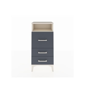 Arges Komodin Tek Raflı 3 Çekmeceli 44x30x96 Aytaşı-Antrasit