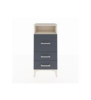 Arges Komodin Tek Raflı 3 Çekmeceli 44x30x96 Aytaşı-Antrasit