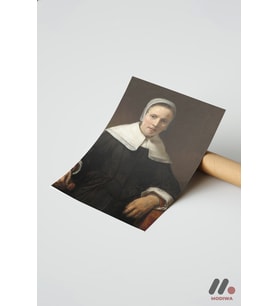 Rembrandt Beyaz Yakalı Kadın, Çerçevesiz Yüksek Kalite Duvar Afişi - Sanatsever