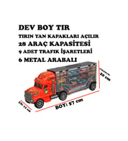 Toysan Büyük Taşiyici Tir 6 Metal Arabali Trafi̇k Seti̇