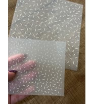 2 ADET ÜTÜ İLE YAPIŞAN DESENLİ TRANSFER BASKI ARMA 19X19-11X11 (Beyaz)